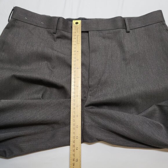 Louis Raphael Rosso Mens Dress Pants 38 X 29 Classic Wrinkle Free Easy Care Gray - Picture 14 of 15